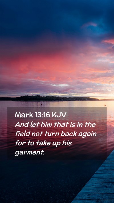 Picture 02 - Mark 13:16 KJV Mobile Phone Wallpaper - And let him that is in the field not turn back - Mobile Bible Verse Wallpaper