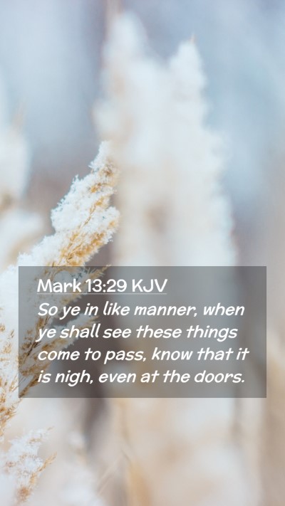 Picture 02 - Mark 13:29 KJV Mobile Phone Wallpaper - So ye in like manner, when ye shall see these - Mobile Bible Verse Wallpaper