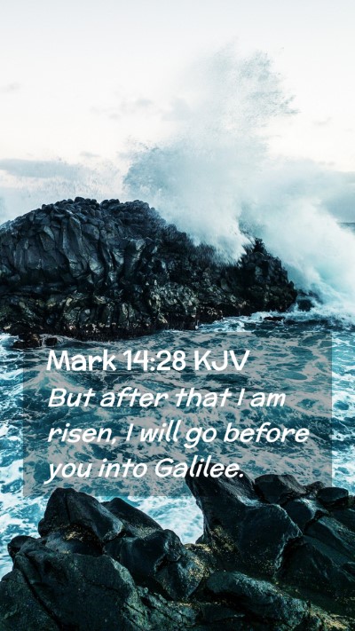 Picture 02 - Mark 14:28 KJV Mobile Phone Wallpaper - But after that I am risen, I will go before you - Mobile Bible Verse Wallpaper