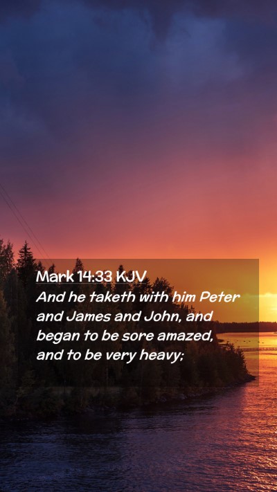 Picture 02 - Mark 14:33 KJV Mobile Phone Wallpaper - And he taketh with him Peter and James and John, - Mobile Bible Verse Wallpaper