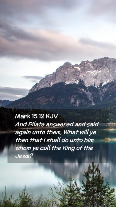 Picture 02 - Mark 15:12 KJV Mobile Phone Wallpaper - And Pilate answered and said again unto them, - Mobile Bible Verse Wallpaper