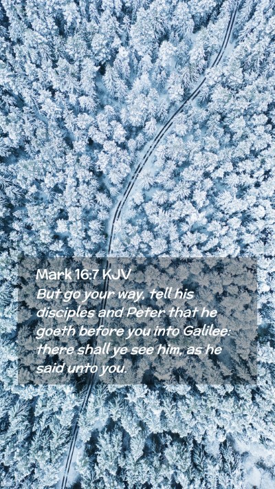 Picture 02 - Mark 16:7 KJV Mobile Phone Wallpaper - But go your way, tell his disciples and Peter - Mobile Bible Verse Wallpaper
