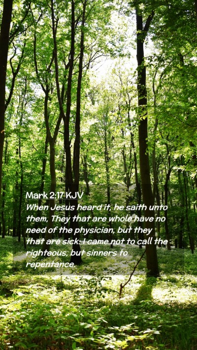 Picture 02 - Mark 2:17 KJV Mobile Phone Wallpaper - When Jesus heard it, he saith unto them, They - Mobile Bible Verse Wallpaper