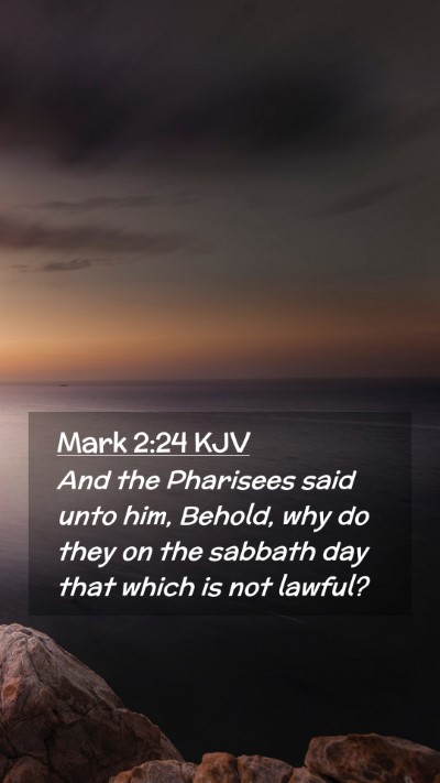 Picture 02 - Mark 2:24 KJV Mobile Phone Wallpaper - And the Pharisees said unto him, Behold, why do - Mobile Bible Verse Wallpaper