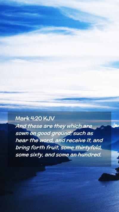 Picture 02 - Mark 4:20 KJV Mobile Phone Wallpaper - And these are they which are sown on good ground; - Mobile Bible Verse Wallpaper