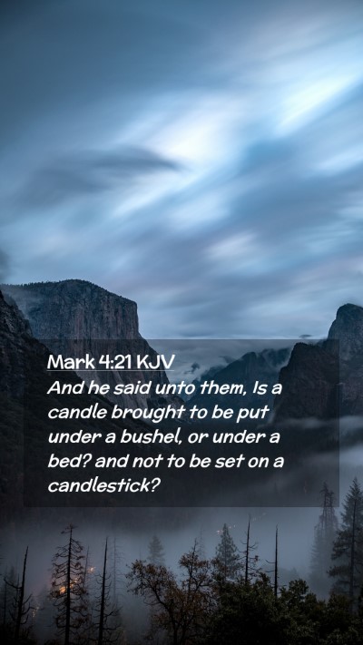 Picture 02 - Mark 4:21 KJV Mobile Phone Wallpaper - And he said unto them, Is a candle brought to be - Mobile Bible Verse Wallpaper