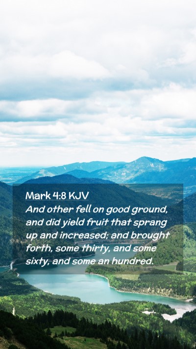 Picture 02 - Mark 4:8 KJV Mobile Phone Wallpaper - And other fell on good ground, and did yield - Mobile Bible Verse Wallpaper