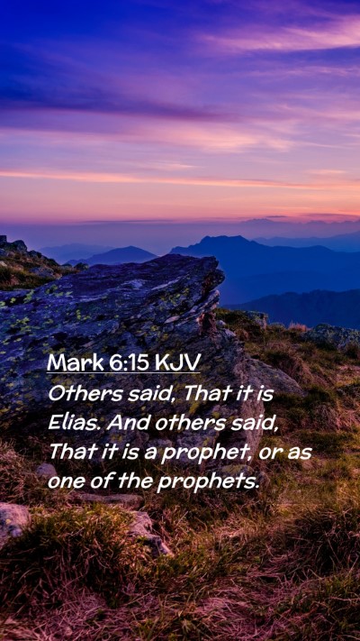 Picture 02 - Mark 6:15 KJV Mobile Phone Wallpaper - Others said, That it is Elias. And others said, - Mobile Bible Verse Wallpaper