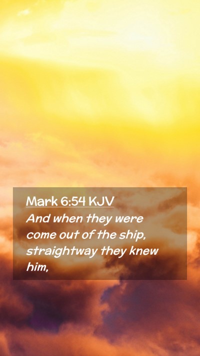 Picture 02 - Mark 6:54 KJV Mobile Phone Wallpaper - And when they were come out of the ship, - Mobile Bible Verse Wallpaper
