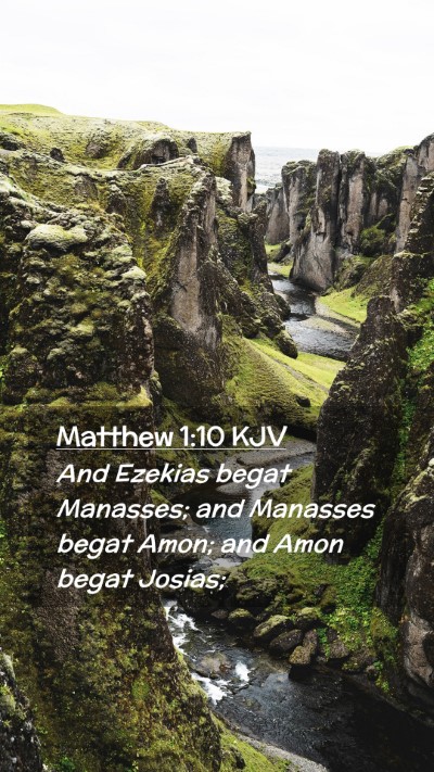 Picture 02 - Matthew 1:10 KJV Mobile Phone Wallpaper - And Ezekias begat Manasses; and Manasses begat - Mobile Bible Verse Wallpaper