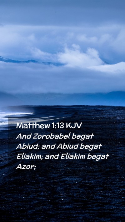 Picture 02 - Matthew 1:13 KJV Mobile Phone Wallpaper - And Zorobabel begat Abiud; and Abiud begat - Mobile Bible Verse Wallpaper