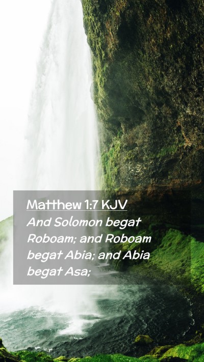 Picture 02 - Matthew 1:7 KJV Mobile Phone Wallpaper - And Solomon begat Roboam; and Roboam begat Abia; - Mobile Bible Verse Wallpaper