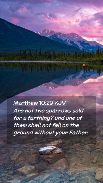 Picture 02 - Matthew 10:29 KJV Mobile Phone Wallpaper - Are not two sparrows sold for a farthing? and one - Mobile Bible Verse Wallpaper