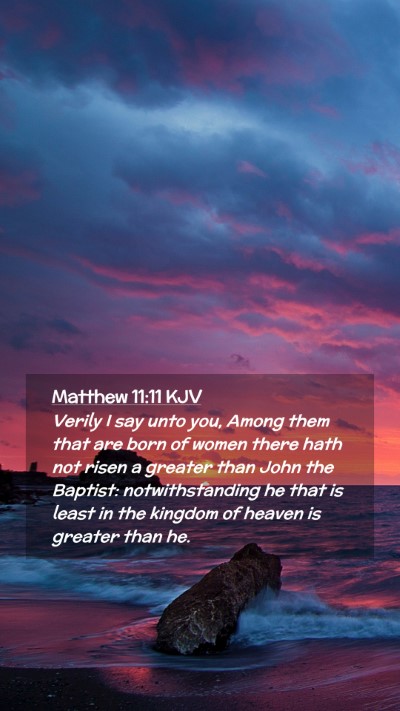 Picture 02 - Matthew 11:11 KJV Mobile Phone Wallpaper - Verily I say unto you, Among them that are born - Mobile Bible Verse Wallpaper