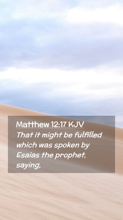 Picture 02 - Matthew 12:17 KJV Mobile Phone Wallpaper - That it might be fulfilled which was spoken by - Mobile Bible Verse Wallpaper