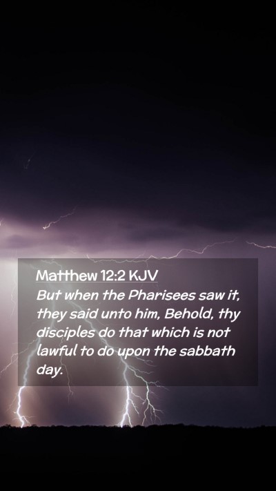 Picture 02 - Matthew 12:2 KJV Mobile Phone Wallpaper - But when the Pharisees saw it, they said unto - Mobile Bible Verse Wallpaper