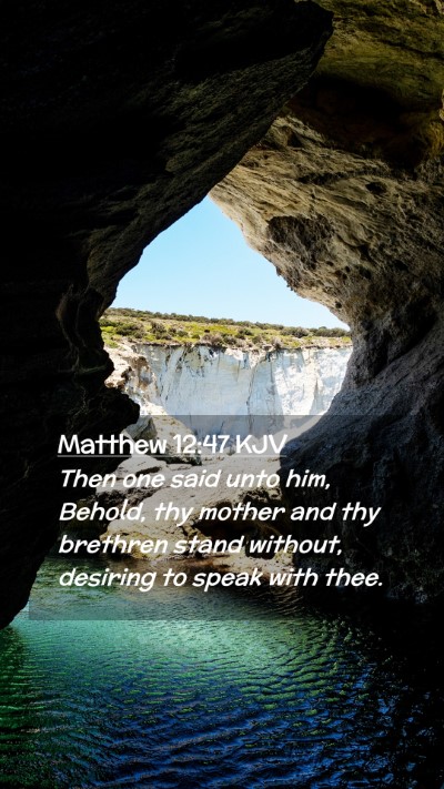 Picture 02 - Matthew 12:47 KJV Mobile Phone Wallpaper - Then one said unto him, Behold, thy mother and - Mobile Bible Verse Wallpaper