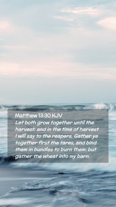 Picture 02 - Matthew 13:30 KJV Mobile Phone Wallpaper - Let both grow together until the harvest: and in - Mobile Bible Verse Wallpaper