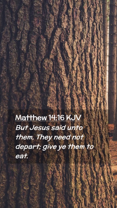 Picture 02 - Matthew 14:16 KJV Mobile Phone Wallpaper - But Jesus said unto them, They need not depart; - Mobile Bible Verse Wallpaper