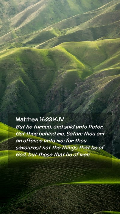Picture 02 - Matthew 16:23 KJV Mobile Phone Wallpaper - But he turned, and said unto Peter, Get thee - Mobile Bible Verse Wallpaper