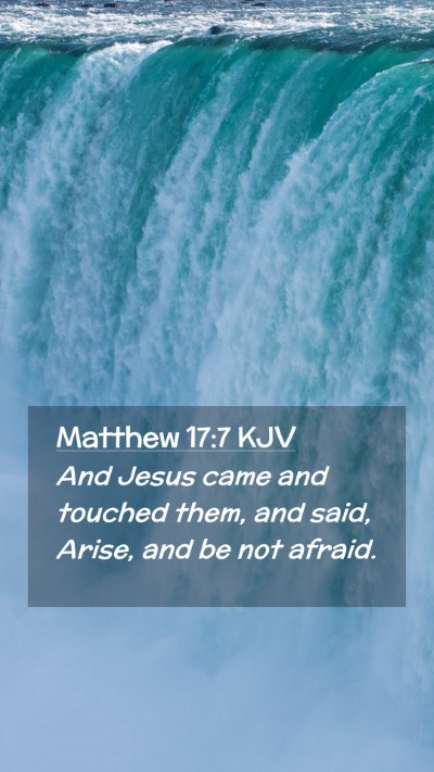 Picture 02 - Matthew 17:7 KJV Mobile Phone Wallpaper - And Jesus came and touched them, and said, Arise, - Mobile Bible Verse Wallpaper