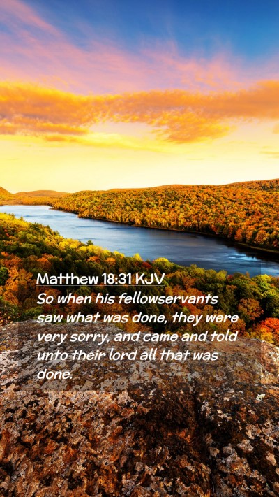 Picture 02 - Matthew 18:31 KJV Mobile Phone Wallpaper - So when his fellowservants saw what was done, - Mobile Bible Verse Wallpaper