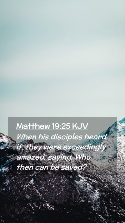 Picture 02 - Matthew 19:25 KJV Mobile Phone Wallpaper - When his disciples heard it, they were - Mobile Bible Verse Wallpaper