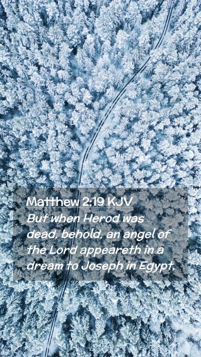 Picture 02 - Matthew 2:19 KJV Mobile Phone Wallpaper - But when Herod was dead, behold, an angel of the - Mobile Bible Verse Wallpaper