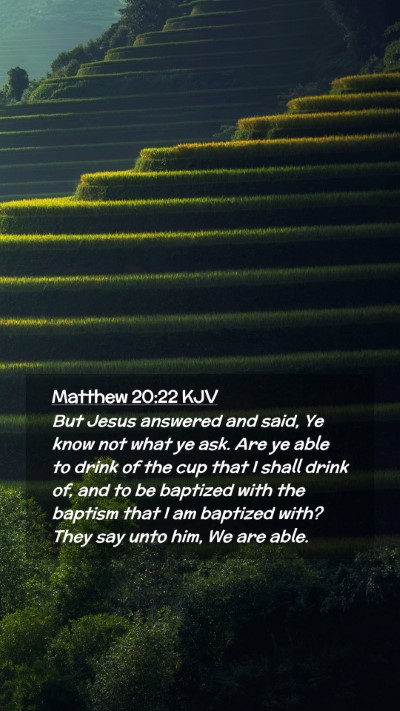 Picture 02 - Matthew 20:22 KJV Mobile Phone Wallpaper - But Jesus answered and said, Ye know not what ye - Mobile Bible Verse Wallpaper