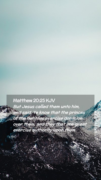 Picture 02 - Matthew 20:25 KJV Mobile Phone Wallpaper - But Jesus called them unto him, and said, Ye know - Mobile Bible Verse Wallpaper