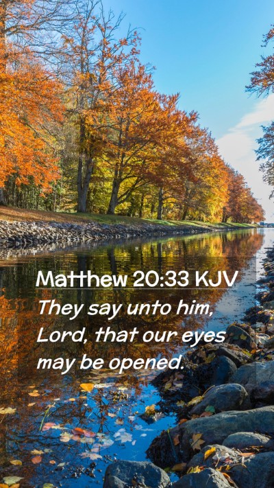 Picture 02 - Matthew 20:33 KJV Mobile Phone Wallpaper - They say unto him, Lord, that our eyes may be - Mobile Bible Verse Wallpaper