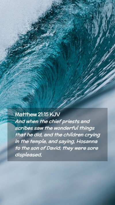 Picture 02 - Matthew 21:15 KJV Mobile Phone Wallpaper - And when the chief priests and scribes saw the - Mobile Bible Verse Wallpaper