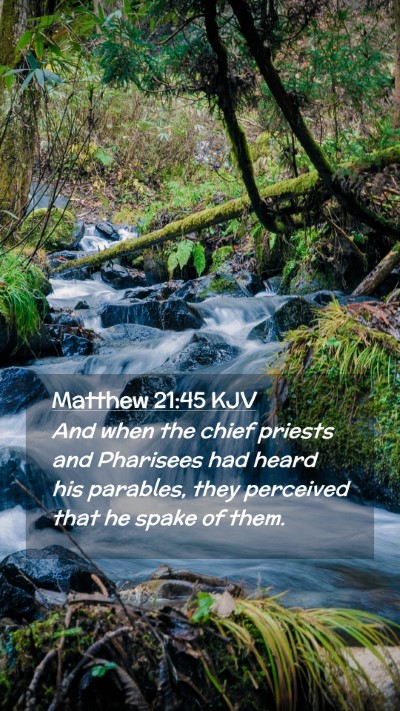 Picture 02 - Matthew 21:45 KJV Mobile Phone Wallpaper - And when the chief priests and Pharisees had - Mobile Bible Verse Wallpaper