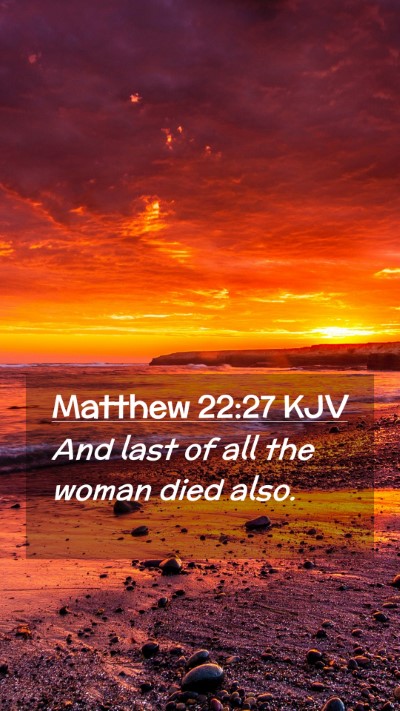 Picture 02 - Matthew 22:27 KJV Mobile Phone Wallpaper - And last of all the woman died - Mobile Bible Verse Wallpaper