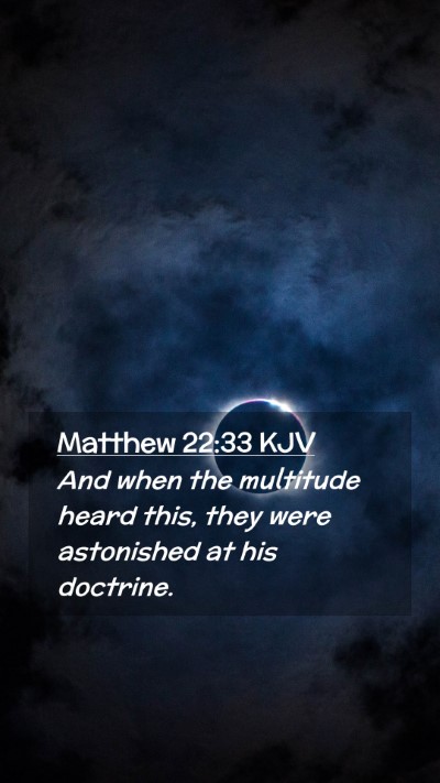 Picture 02 - Matthew 22:33 KJV Mobile Phone Wallpaper - And when the multitude heard this, they were - Mobile Bible Verse Wallpaper