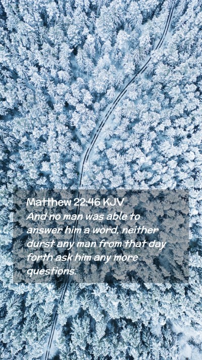 Picture 02 - Matthew 22:46 KJV Mobile Phone Wallpaper - And no man was able to answer him a word, neither - Mobile Bible Verse Wallpaper