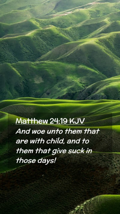 Picture 02 - Matthew 24:19 KJV Mobile Phone Wallpaper - And woe unto them that are with child, and to - Mobile Bible Verse Wallpaper