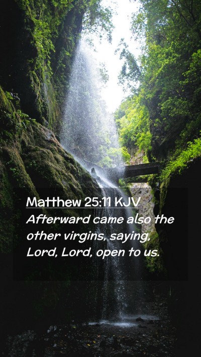 Picture 02 - Matthew 25:11 KJV Mobile Phone Wallpaper - Afterward came also the other virgins, saying, - Mobile Bible Verse Wallpaper