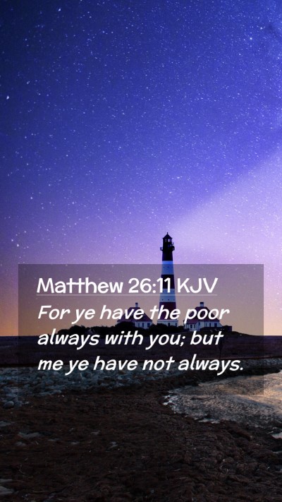 Picture 02 - Matthew 26:11 KJV Mobile Phone Wallpaper - For ye have the poor always with you; but me ye - Mobile Bible Verse Wallpaper
