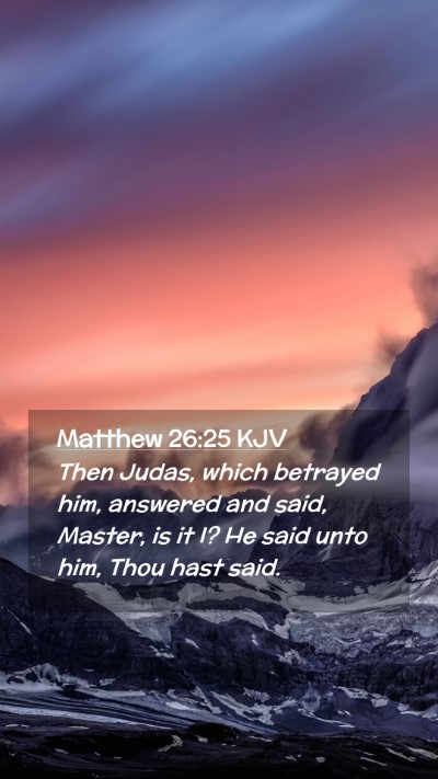 Picture 02 - Matthew 26:25 KJV Mobile Phone Wallpaper - Then Judas, which betrayed him, answered and - Mobile Bible Verse Wallpaper
