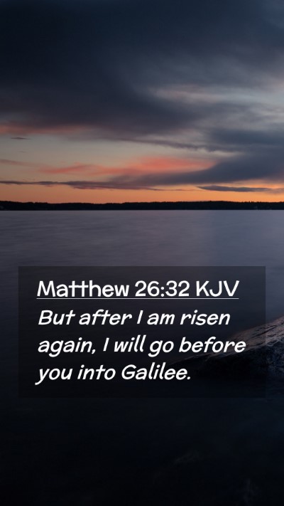 Picture 02 - Matthew 26:32 KJV Mobile Phone Wallpaper - But after I am risen again, I will go before you - Mobile Bible Verse Wallpaper