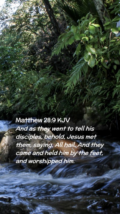 Picture 02 - Matthew 28:9 KJV Mobile Phone Wallpaper - And as they went to tell his disciples, behold, - Mobile Bible Verse Wallpaper