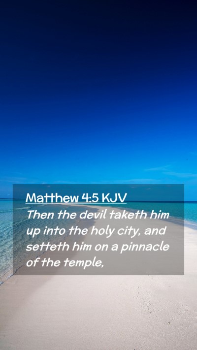 Picture 02 - Matthew 4:5 KJV Mobile Phone Wallpaper - Then the devil taketh him up into the holy city, - Mobile Bible Verse Wallpaper