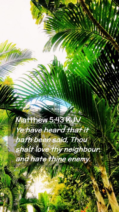 Picture 02 - Matthew 5:43 KJV Mobile Phone Wallpaper - Ye have heard that it hath been said, Thou shalt - Mobile Bible Verse Wallpaper