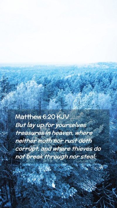Picture 02 - Matthew 6:20 KJV Mobile Phone Wallpaper - But lay up for yourselves treasures in heaven, - Mobile Bible Verse Wallpaper