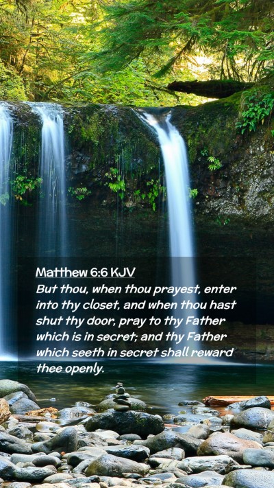 Picture 02 - Matthew 6:6 KJV Mobile Phone Wallpaper - But thou, when thou prayest, enter into thy - Mobile Bible Verse Wallpaper
