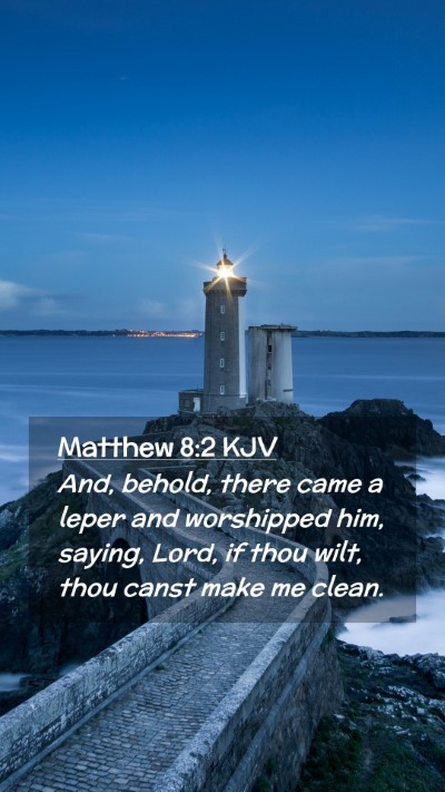 Picture 02 - Matthew 8:2 KJV Mobile Phone Wallpaper - And, behold, there came a leper and worshipped - Mobile Bible Verse Wallpaper