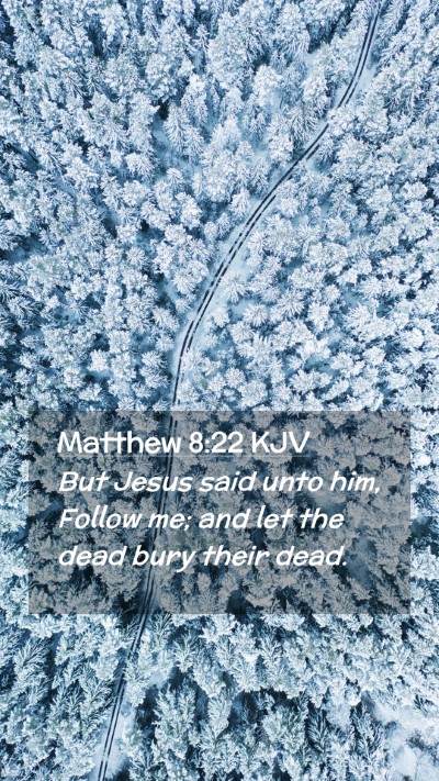 Picture 02 - Matthew 8:22 KJV Mobile Phone Wallpaper - But Jesus said unto him, Follow me; and let the - Mobile Bible Verse Wallpaper