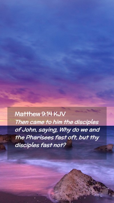 Picture 02 - Matthew 9:14 KJV Mobile Phone Wallpaper - Then came to him the disciples of John, saying, - Mobile Bible Verse Wallpaper