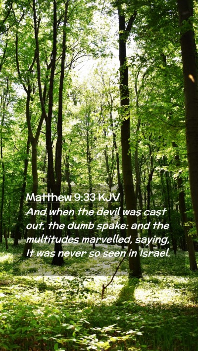 Picture 02 - Matthew 9:33 KJV Mobile Phone Wallpaper - And when the devil was cast out, the dumb spake: - Mobile Bible Verse Wallpaper